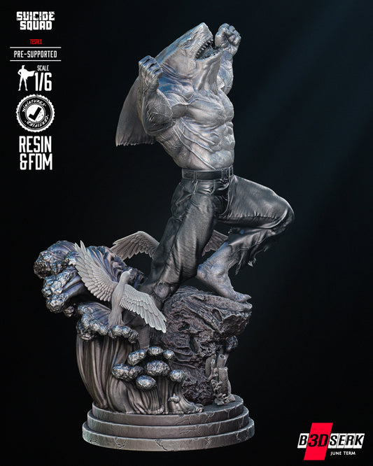 King Shark Sculpture