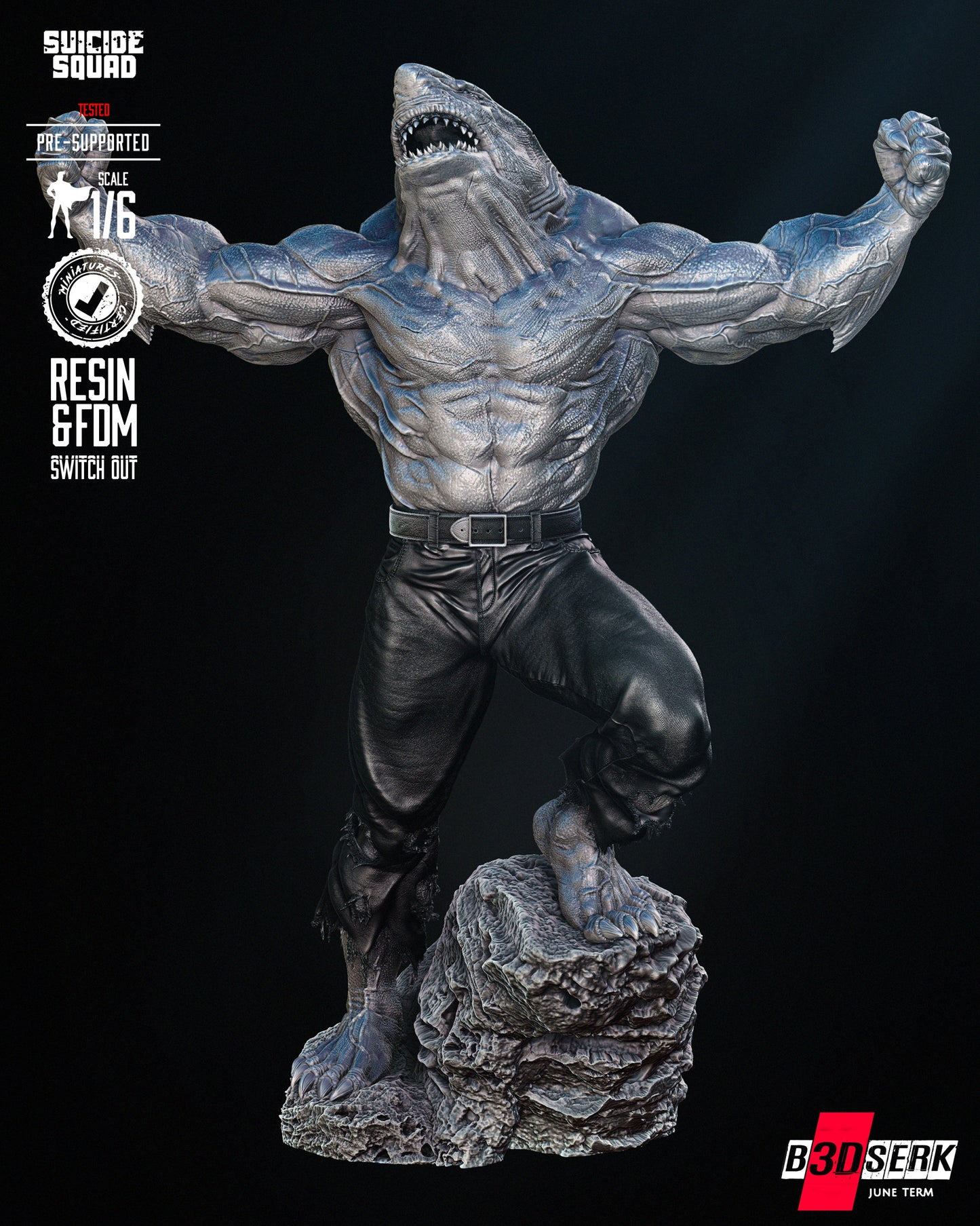 King Shark Sculpture