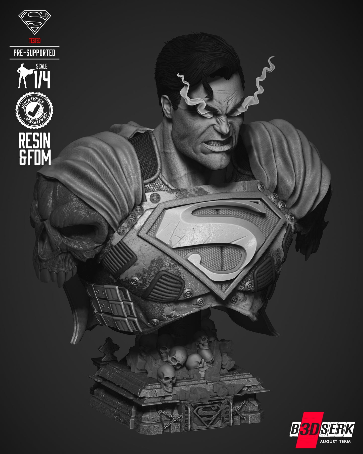 Superman Dark Night Bust Portrait