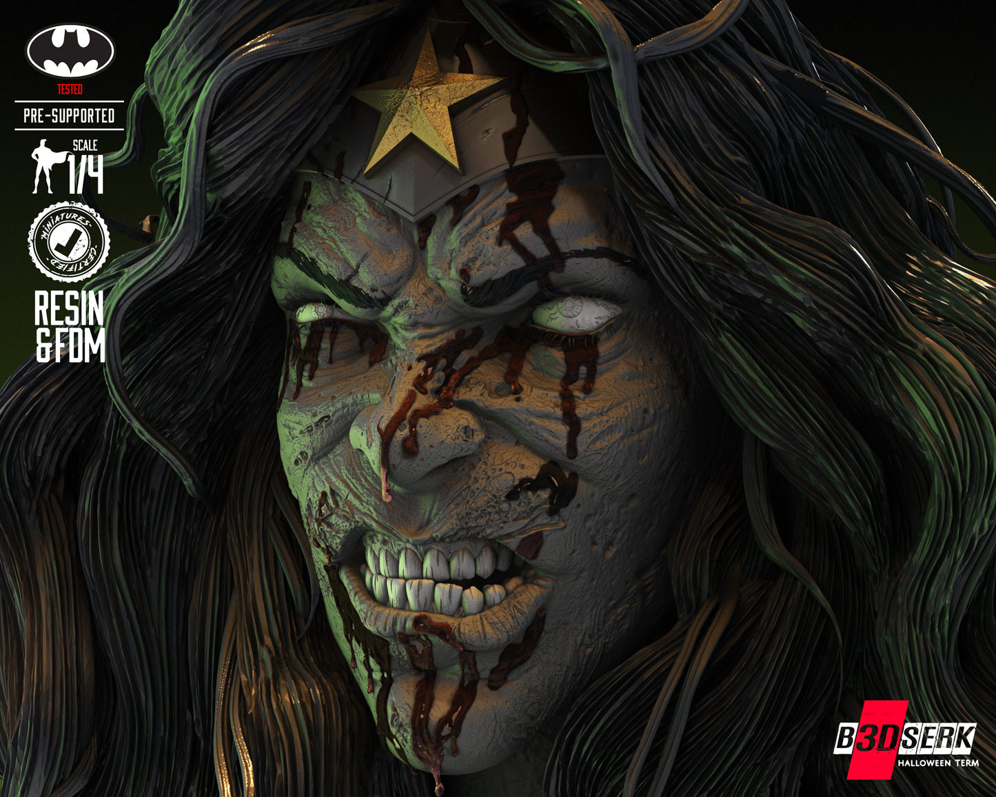 Wonder Woman Zombie Bust