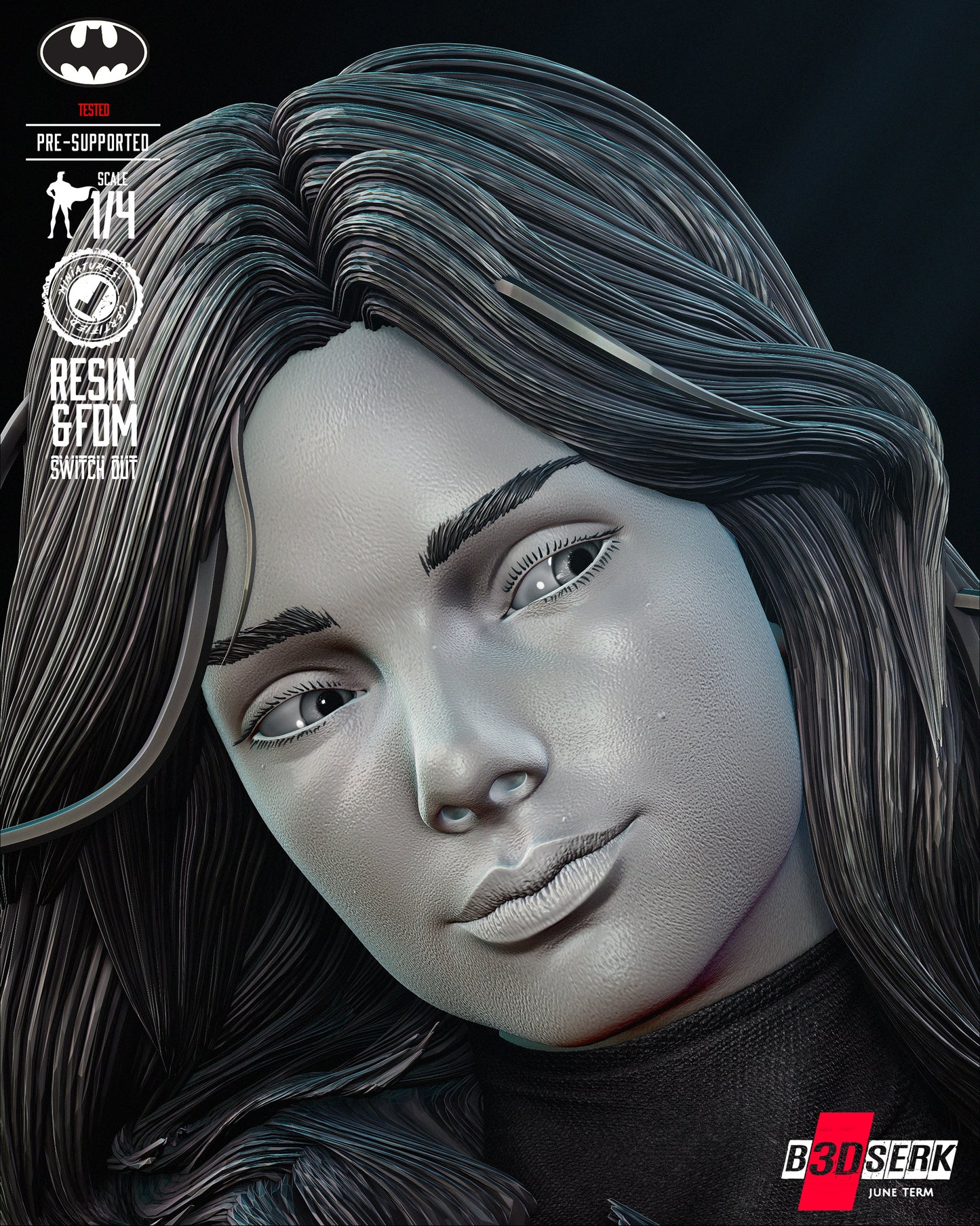 Bat girl Portrait Bust