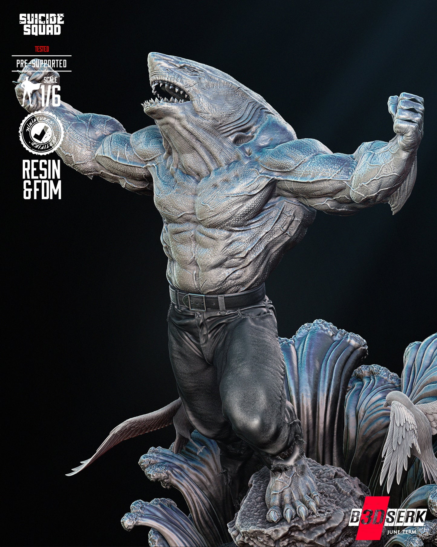 King Shark Sculpture
