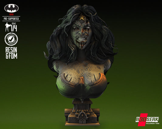 Wonder Woman Zombie Bust