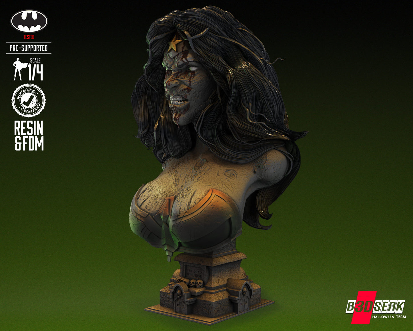 Wonder Woman Zombie Bust