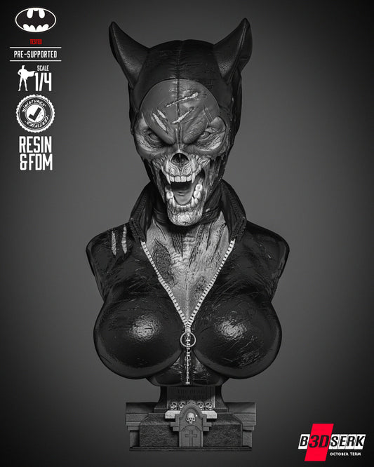 Cat Woman Zombie Bust