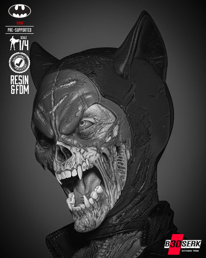 Cat Woman Zombie Bust