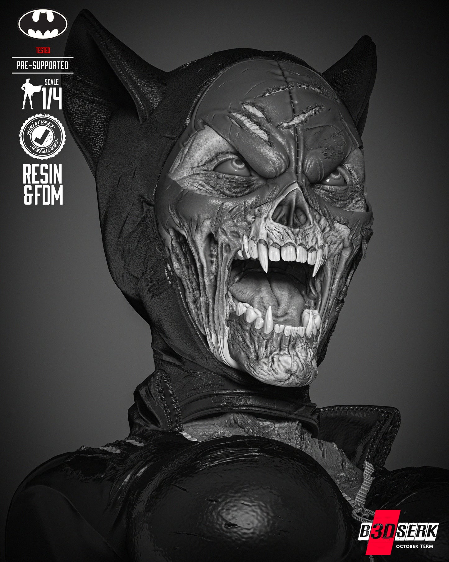 Cat Woman Zombie Bust