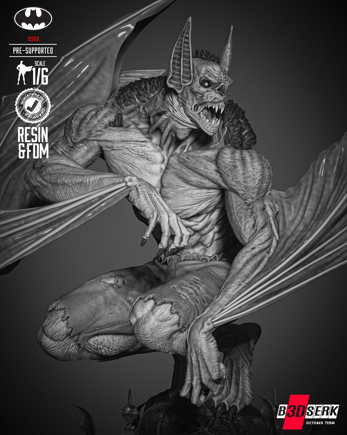 Man-Bat Sculpture