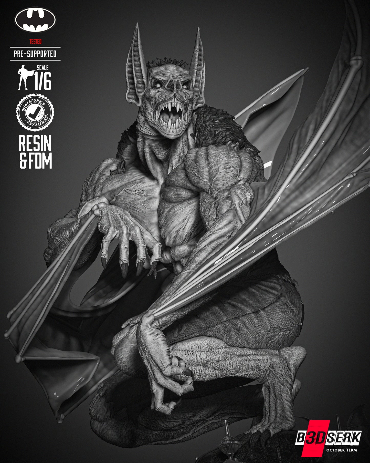 Man-Bat Sculpture