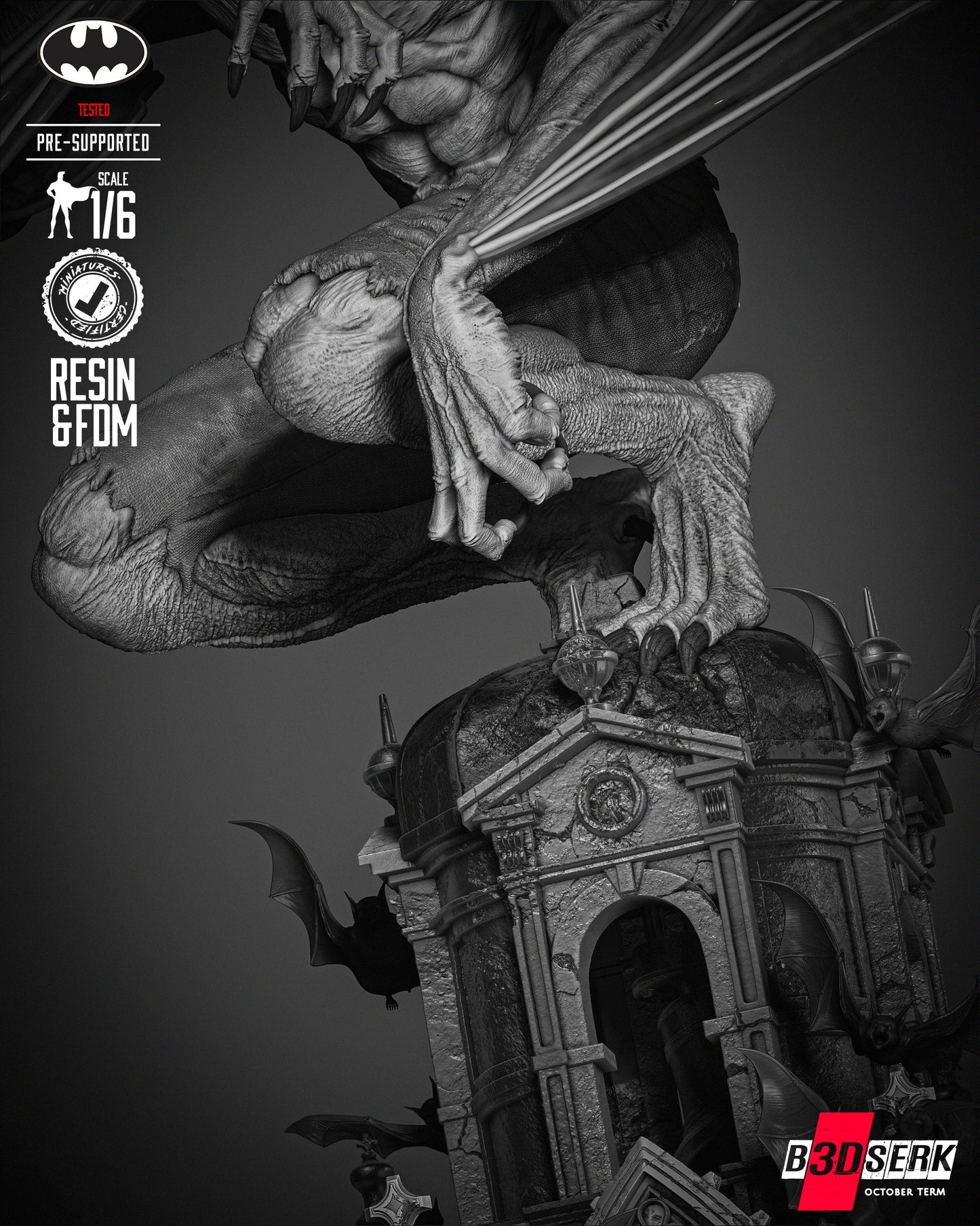 Man-Bat Sculpture