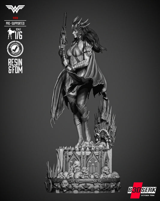 Wonder Woman Death Metal Sculpture