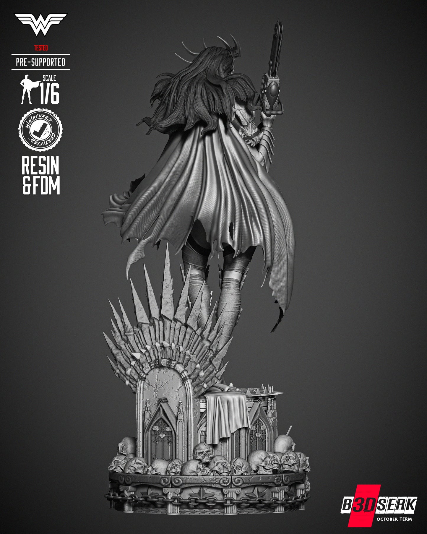 Wonder Woman Death Metal Sculpture