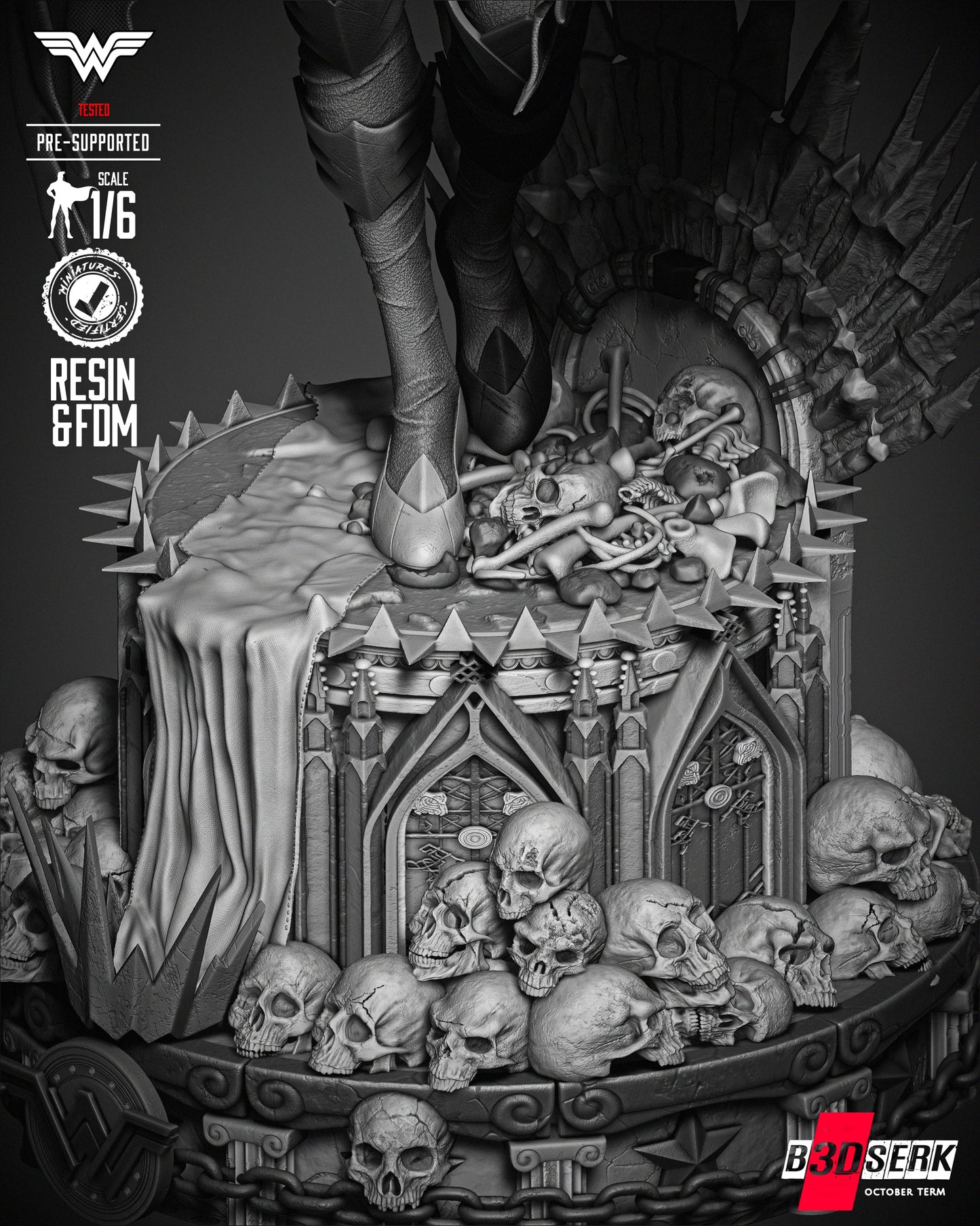 Wonder Woman Death Metal Sculpture