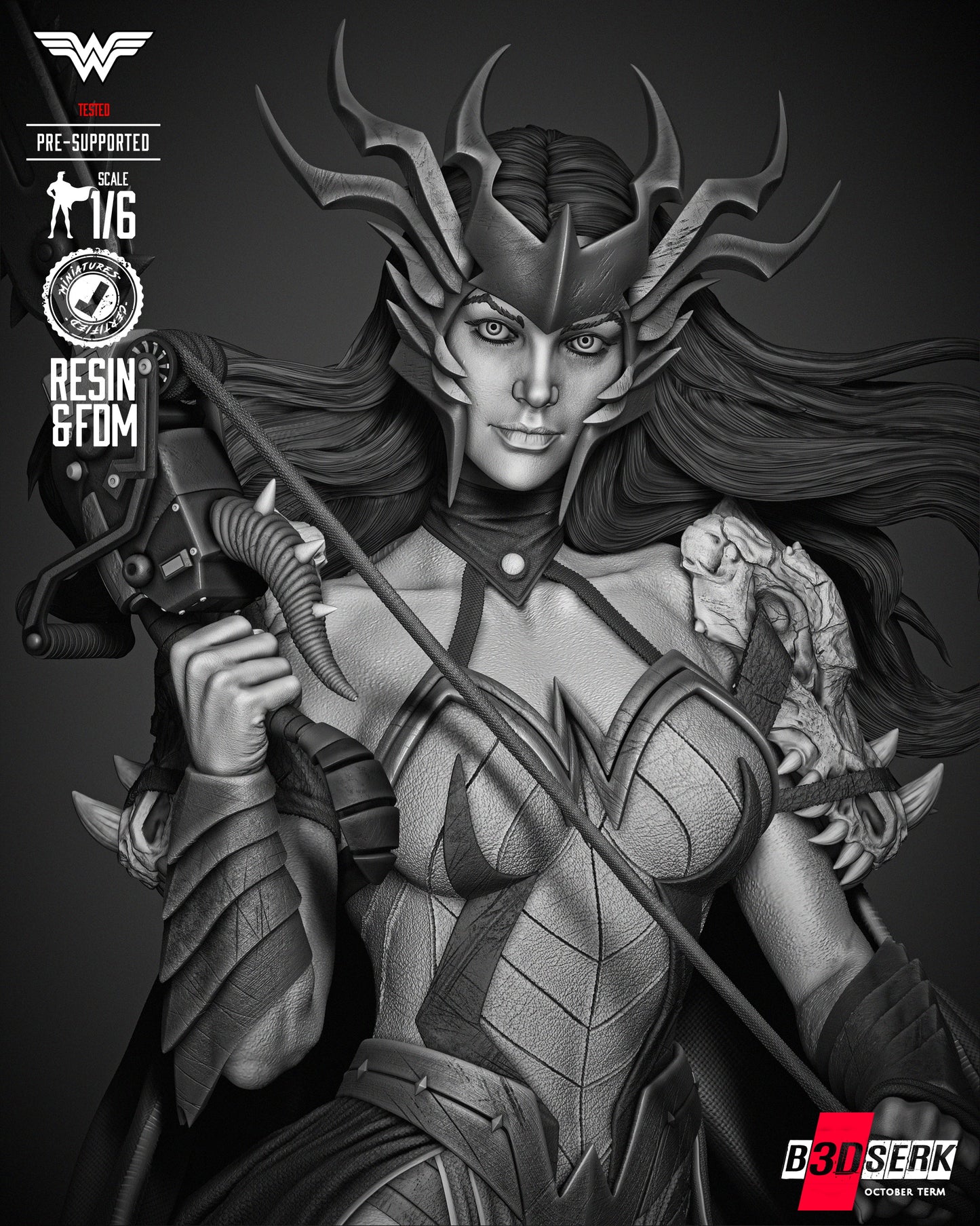 Wonder Woman Death Metal Sculpture